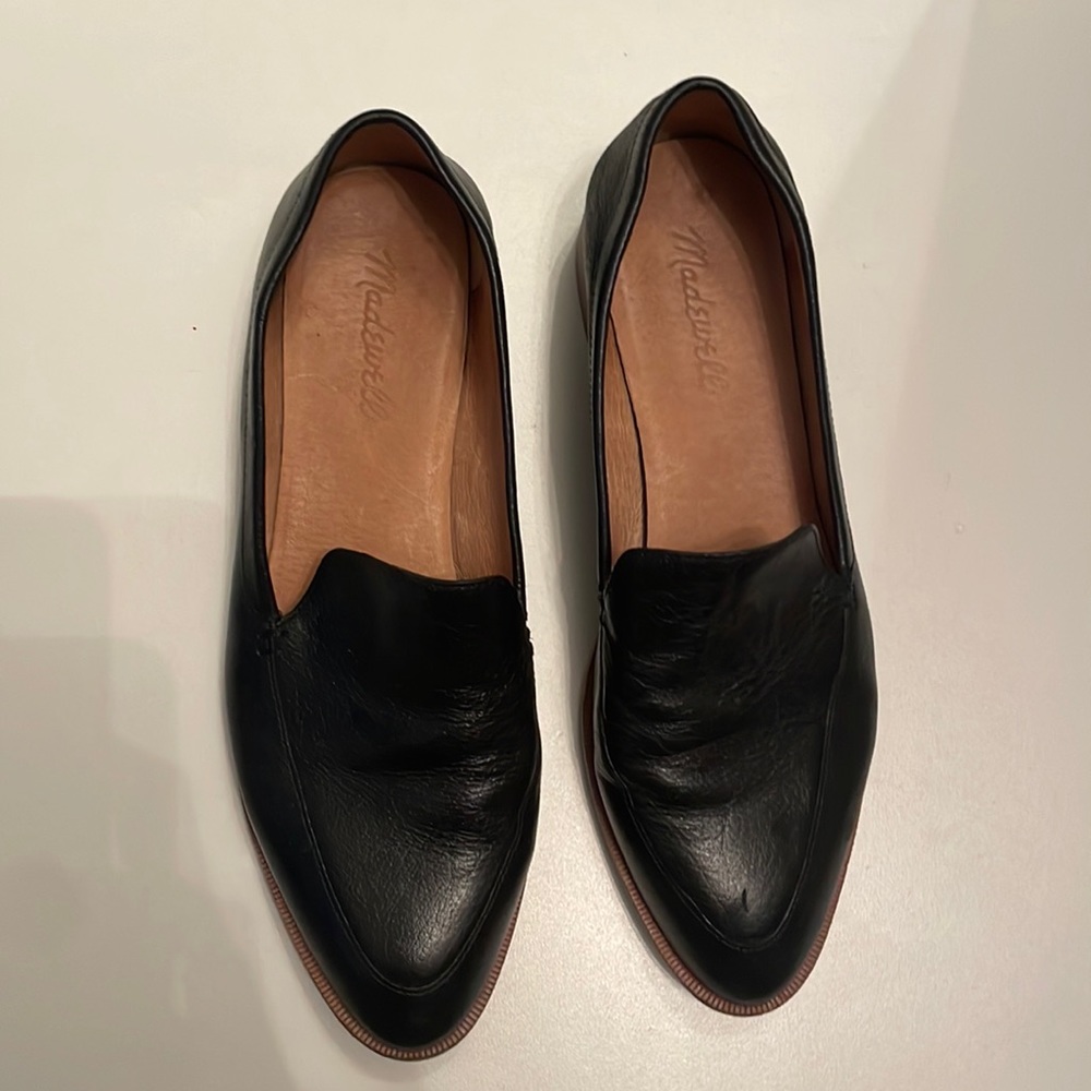 Madewell black leather loafers